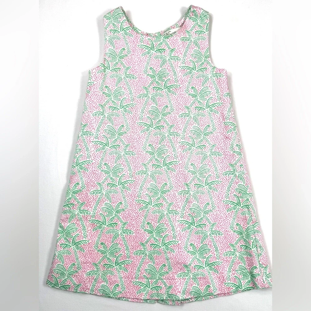 C&C CALIFORNIA Girls Sleeveless Palm Tree Print Dress 4‎ Tropical Resort Summer